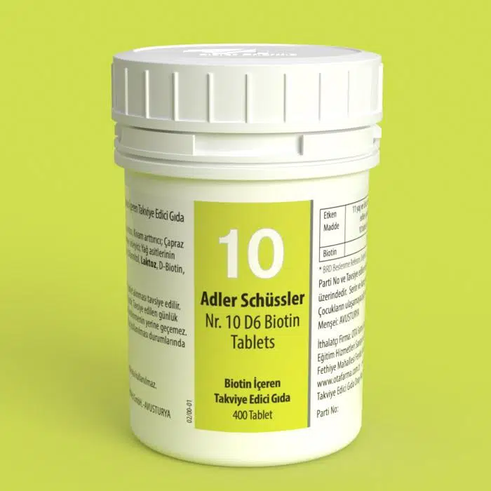 ADLER SCHÜSSLER NR 10 TABLET BİOTİN TABLET