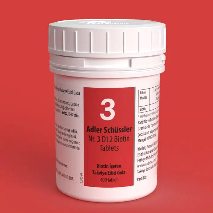 ADLER SCHÜSSLER NR 3 TABLET BİOTİN TABLET