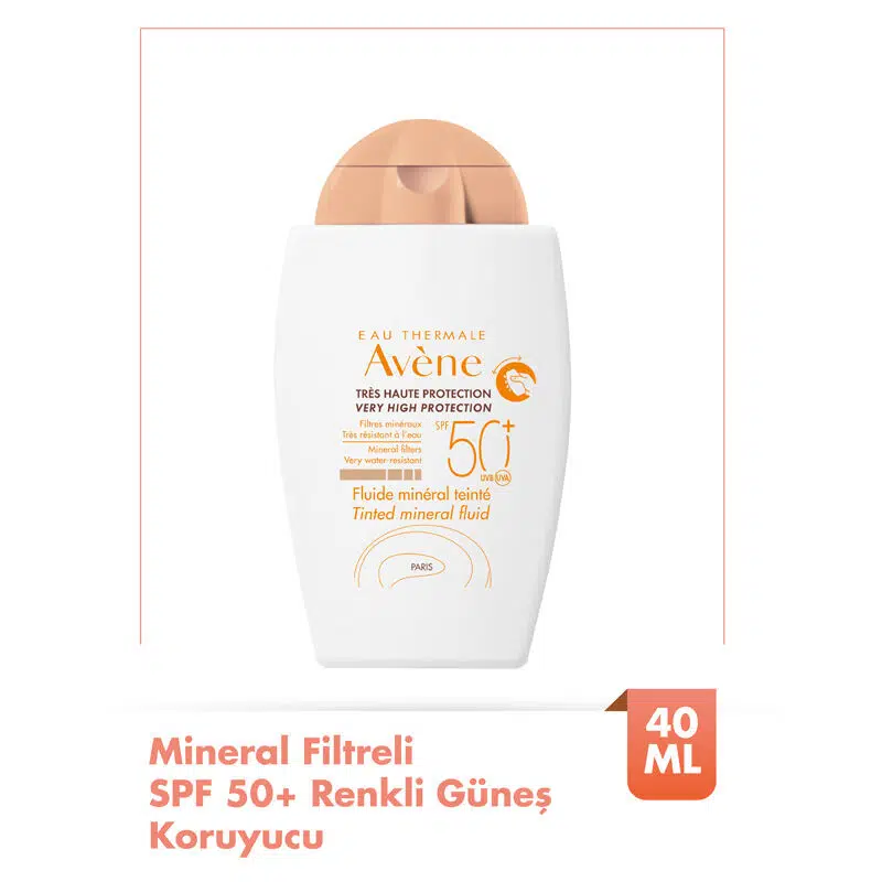 AVENE FLUIDE MINERAL GÜNEŞ KORUYUCU RENKLİ KREM SPF50 40 ML