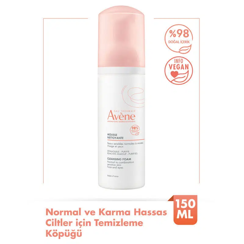 AVENE MOUSSE NETTOYANTE CİLT TEMİZLEME KÖPÜĞÜ 2X150 ML SET