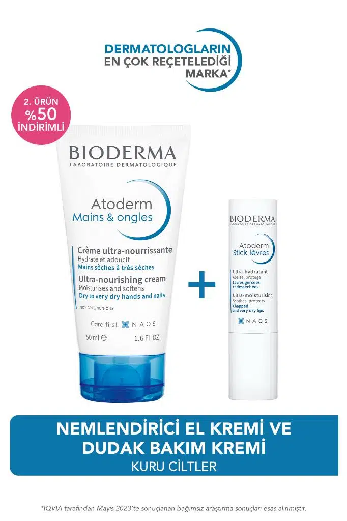 BIODERMA ATODERM EL KREMİ + LİP BALM DUDAK KREMİ