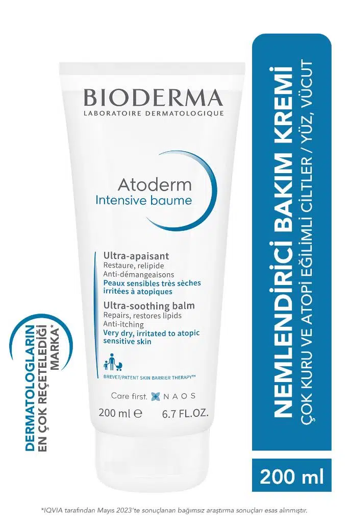 BIODERMA Atoderm Intensive Balm Çok Kuru Atopi Eğilimli Cilt Nemlendirici Onarıcı Krem 200 ML
