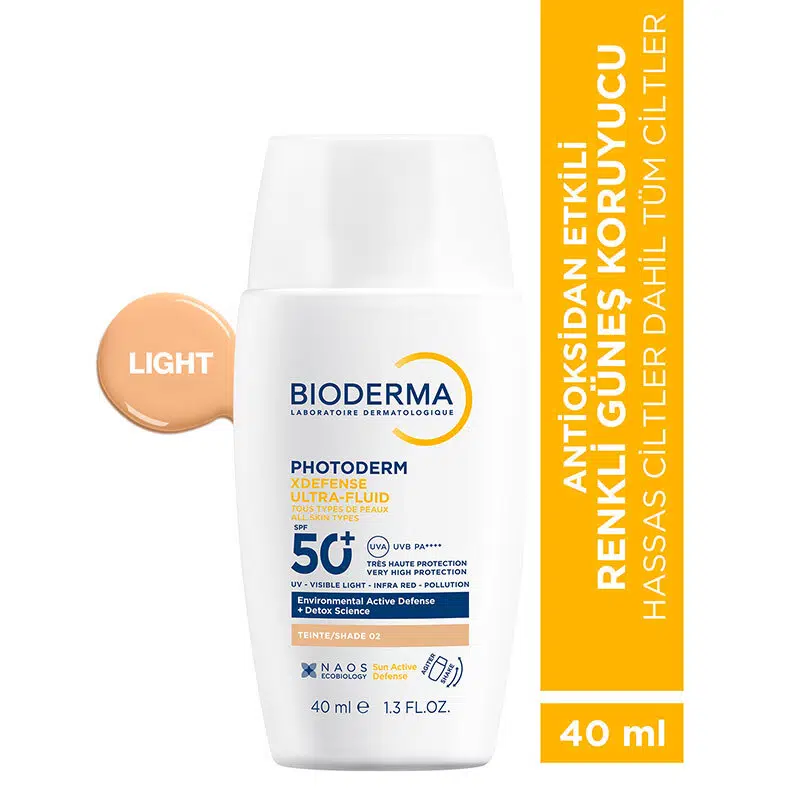 BIODERMA PHOTODERM XDEFENSE SPF50+ TÜM CİLT TİPLERİ İÇİN RENKLİ GÜNEŞ KREMİ 40 ML - LIGHT