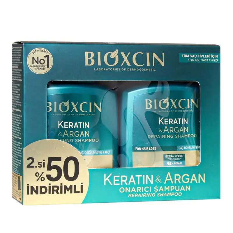 BIOXCIN KERATİN VE ARGAN ONARICI ŞAMPUAN 2X300 ML