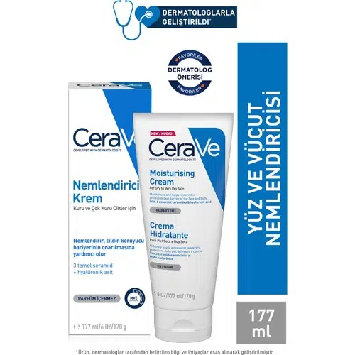 Cerave Nemlendici Krem Kuru Ciltler Seramid ve Hyalüronik Asit İçerikli 177 ml