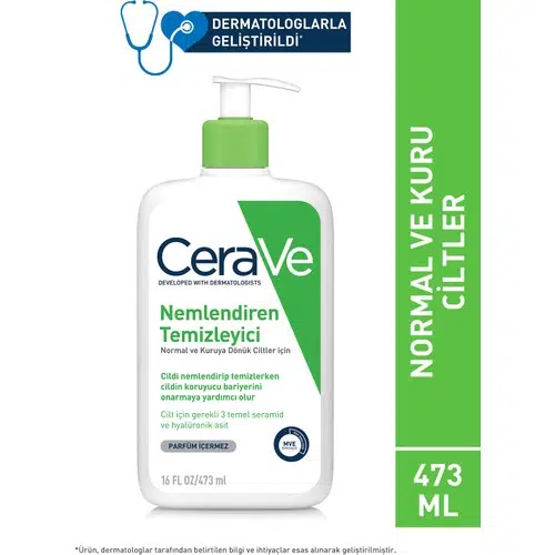 Cerave Nemlendiren Temizleyici Normal & Kuru Ciltler Yüz Vücut 473 ml