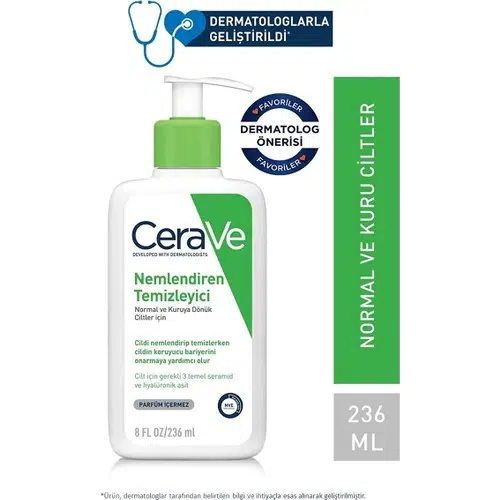 Cerave Nemlendiren Temizleyici Normal Kuruciltler Yüz Vücut 236 ml