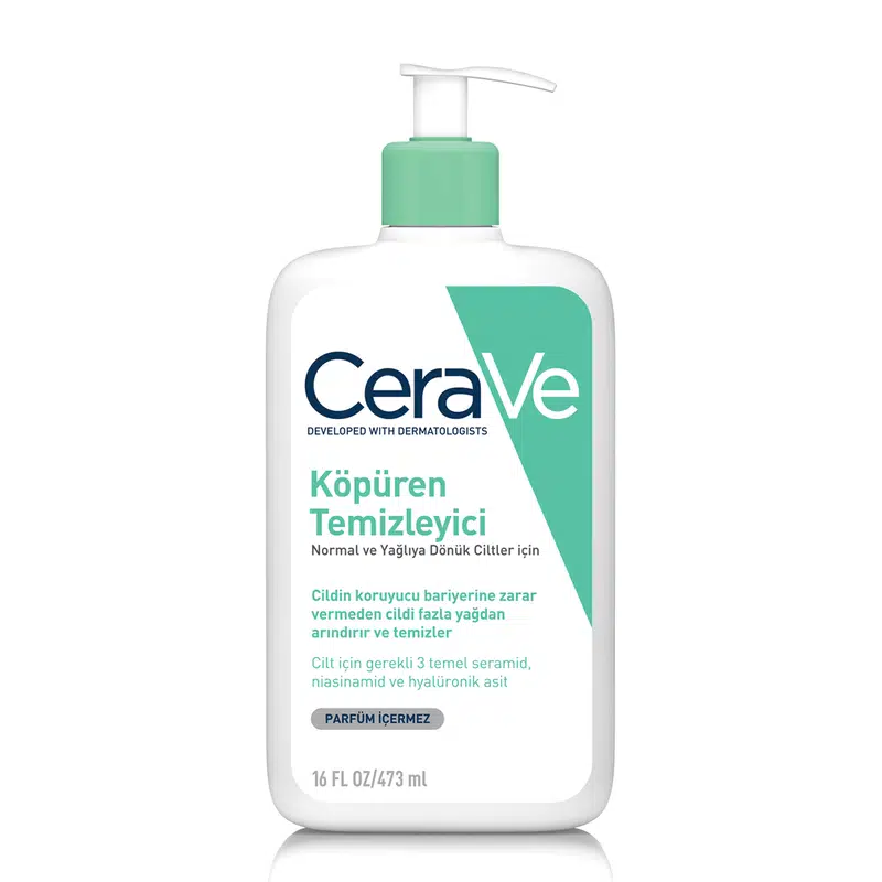 CERAVE NORMAL VE YAĞLI CİLTLER İÇİN KÖPÜREN TEMİZLEYİCİ 473 ML