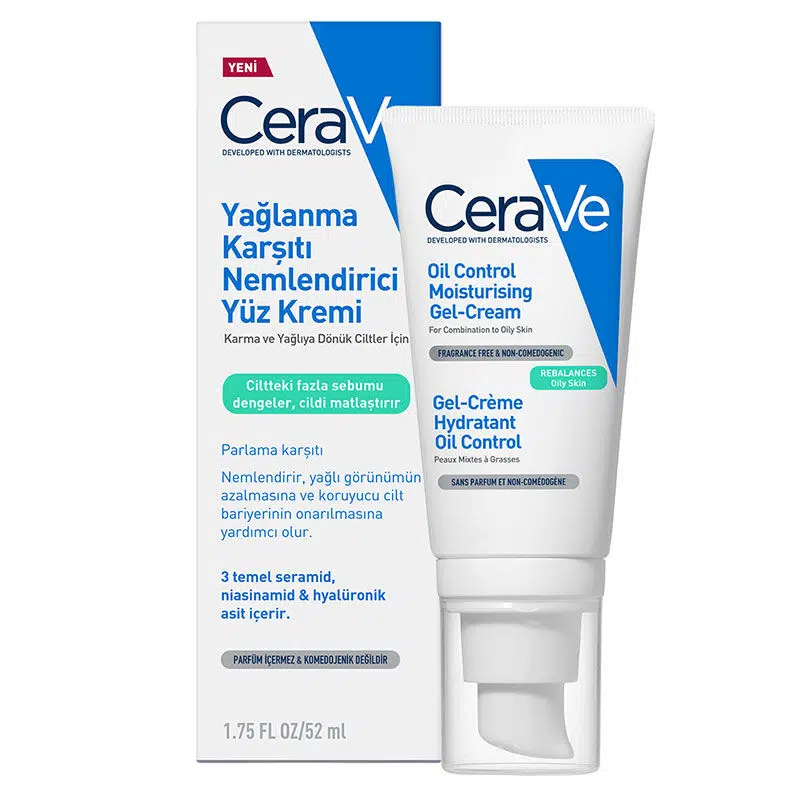 CERAVE YAĞLANMA KARŞITI NEMLENDİRİCİ YÜZ KREMİ 52 ML