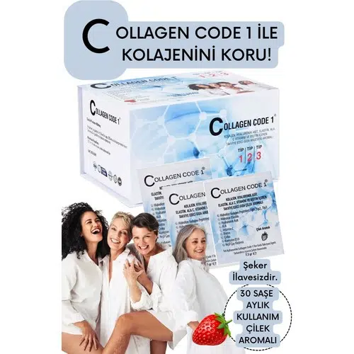 Collagen Code 1 Şase Çilek Aromali