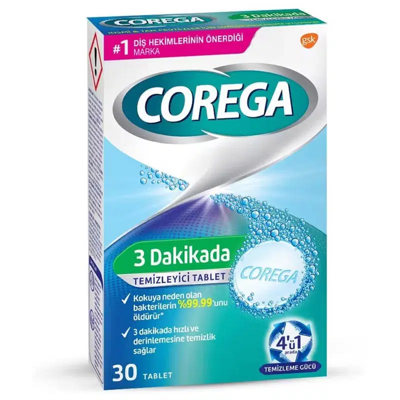 COREGA DİŞ PROTEZİ TEMİZLEYİCİ TABLET 30 ADET