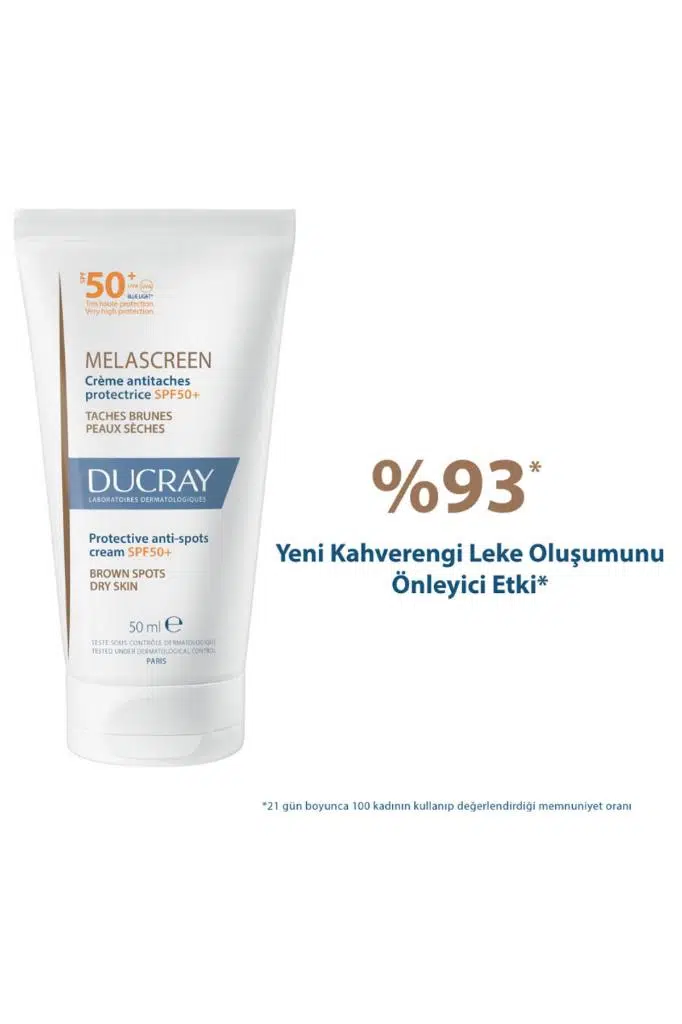 Ducray Melascreen Protective Anti-spot Cream Spf50+ Leke Eğilimli Ve Kuru Ciltler Için Güneş Koruyuc