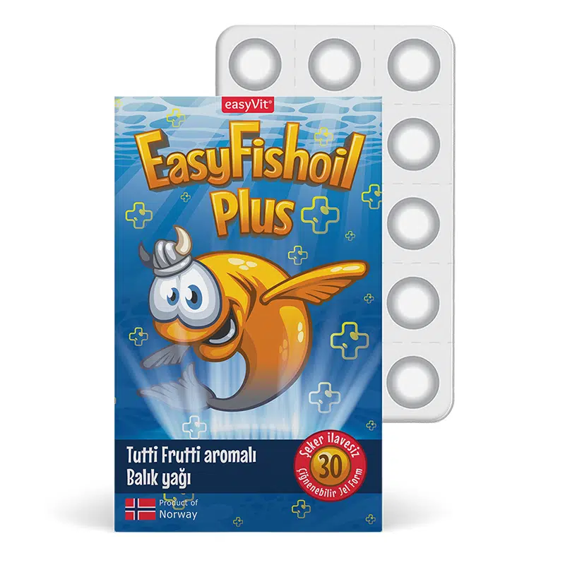 EASYVIT EASYFISHOIL PLUS BALIK YAĞI ÇİĞNENEBİLİR JEL 30 ADETLİK AMBALAJ