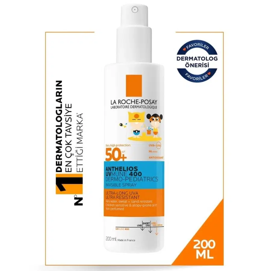 LA ROCHE POSAY ANTHELIOS DERMO PEDIATRICS INVISIBLE GÜNEŞ KORUYUCU SPREY SPF50+ 200 ML