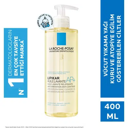 Lipikar Cleansing Oil AP+ Bebek&Çocuk, Yetişkin Vücut Yıkama Yağı Kuru Ciltler 400 ml
