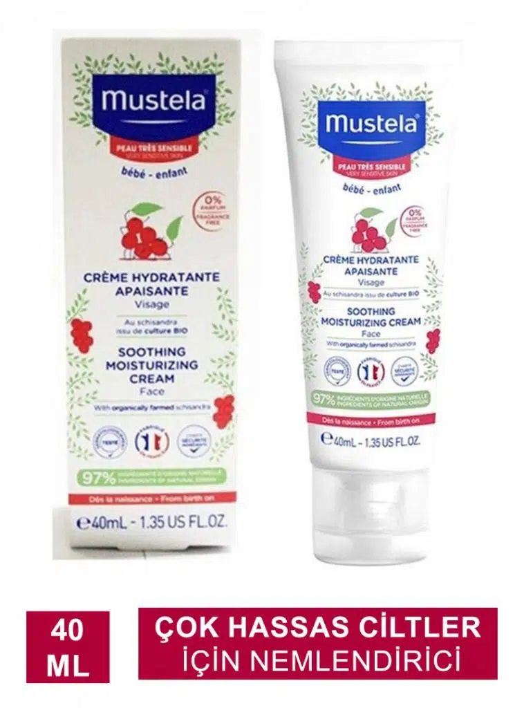 Mustela Soothing Moisturizing Cream 40ml - Yatıştırıcı Yüz Kremi