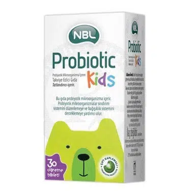 NBL PROBIOTIC KIDS ÇİĞNEME TABLETİ 30 TABLETLİK AMBALAJ