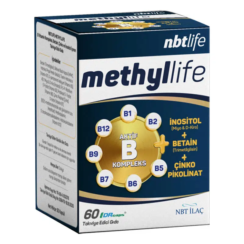 NBTLIFE METHYLLIFE TAKVİYE EDİCİ GIDA KAPSÜL 60 KAPSÜLLÜK AMBALAJ