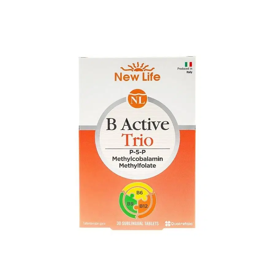 NEW LIFE B ACTIVE TRIO TAKVİYE EDİCİ GIDA DİLALTI 30 TABLET