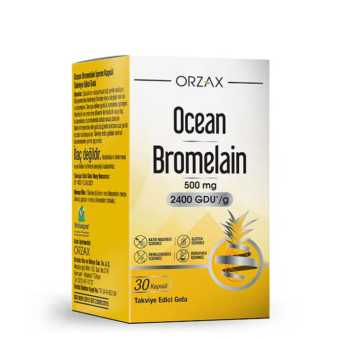 ORZAX OCEAN BROMELAIN KAPSÜL 500MG 30 ADET