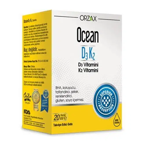 ORZAX OCEAN D3K2 VİTAMİN DAMLA 20ML