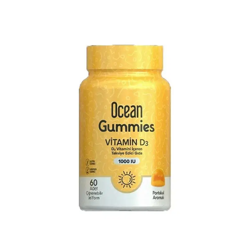ORZAX OCEAN GUMMIES VITAMIN D3 1000 D3 VİTAMİNLİ 60 ADET
