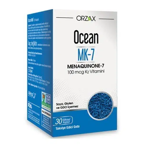 ORZAX OCEAN MENAQUINONE - 7 KAPSÜL 100 MCG 30 KAPSÜLLÜK AMBALAJ