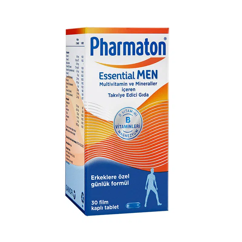 PHARMATON ESSENTIAL MAN TAKVİYE EDİCİ GIDA TABLET 30 TABLETLİK AMBALAJ