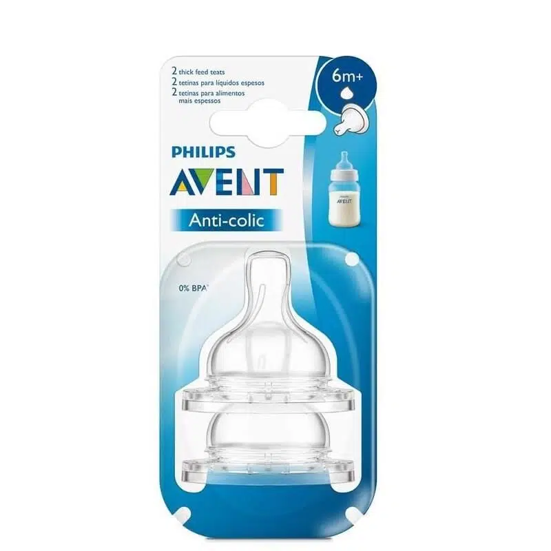 PHILIPS AVENT 2'Lİ BİBERON EMZİĞİ CLASSIC HIZLI AKIŞ Y KESİK 6 AY+