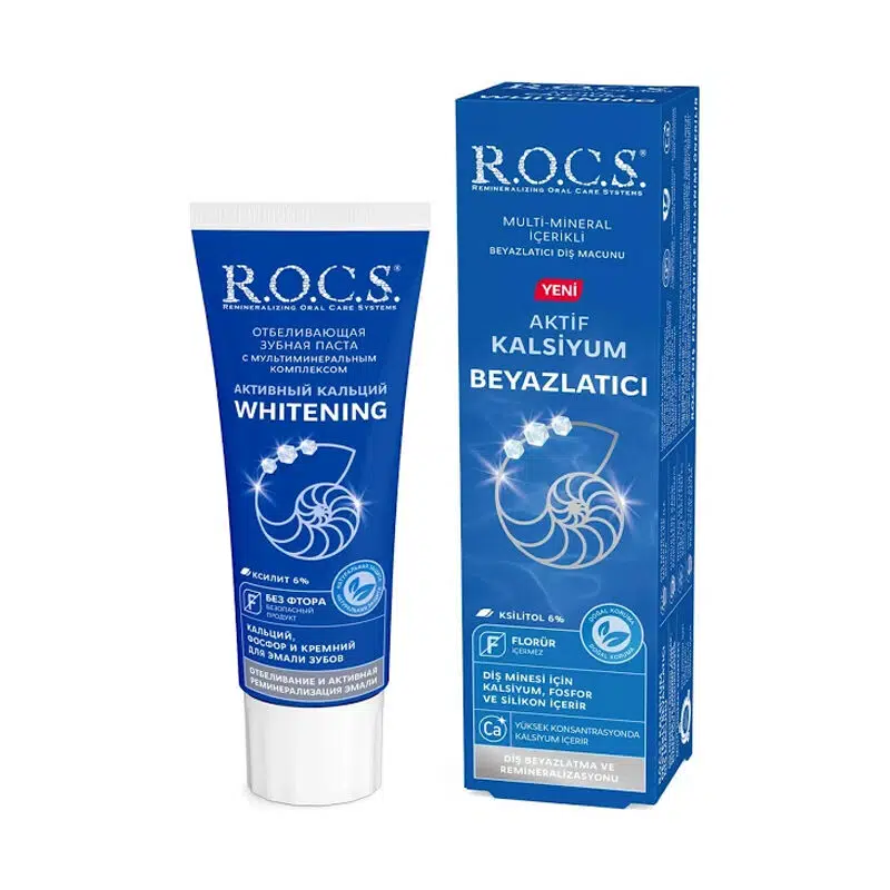 ROCS AKTİF KALSİYUM BEYAZLATICI DİŞ MACUNU 75 ML