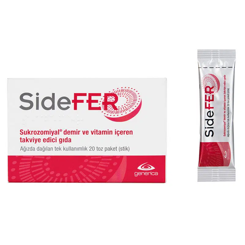 SIDEFER DEMİR VE VİTAMİN İÇEREN TAKVİYE EDİCİ GIDA 20 STICKS