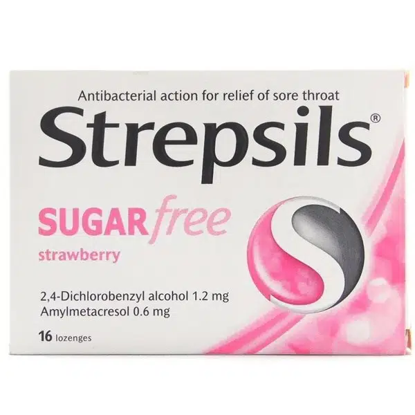 Strepsils Sekersiz Cilekli Pastil 16 Pastillik Blister Ambalaj