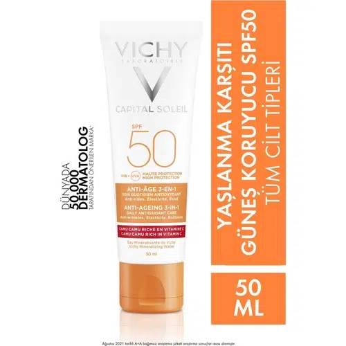 Vichy Ideal Soleil SPF 50 Anti Age Güneş Kremi 50 ml