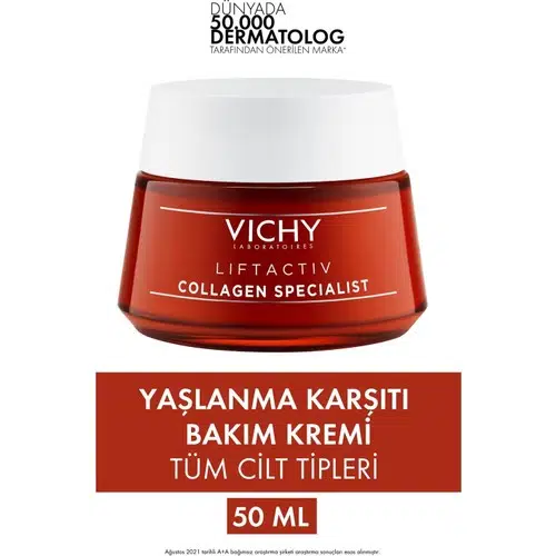 Vichy Liftactiv Collagen Specialist Bakım Kremi Kolajen Üretimini Destekleyici Kırışıklık Karşıtı 50 ml