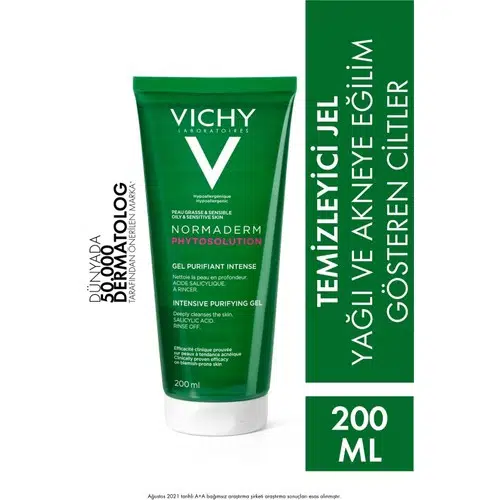Vichy Normaderm Phytosolution Arındırıcı Yüz Temizleme Jeli, Yağlı ve Karma Ciltler 200 ml