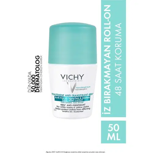 Vichy Roll On Deodoroant Beyaz İz Karşıtı Terleme Karşıtı 48 Saat Etkili 50 ml