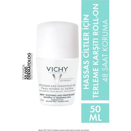 Vichy Sensitive Roll-On Hassas Ciltler İçin Deodorant 50 ml
