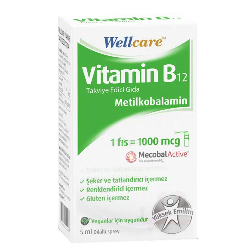 WELLCARE VITAMIN B12 DİL ALTI SPREY 1000MCG / 5 ML ŞİŞE