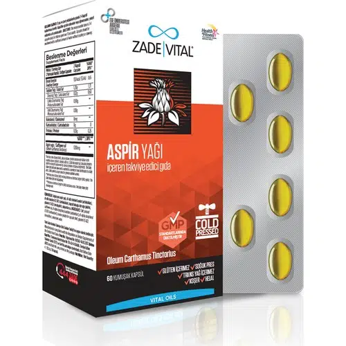 Zade Vital Aspir Yağı 600 Mg 60 Kapsül